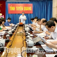 Họp Ban tổ chức Hội chợ Thương mại, du lịch vùng Đông Bắc - Tuyên Quang năm 2022